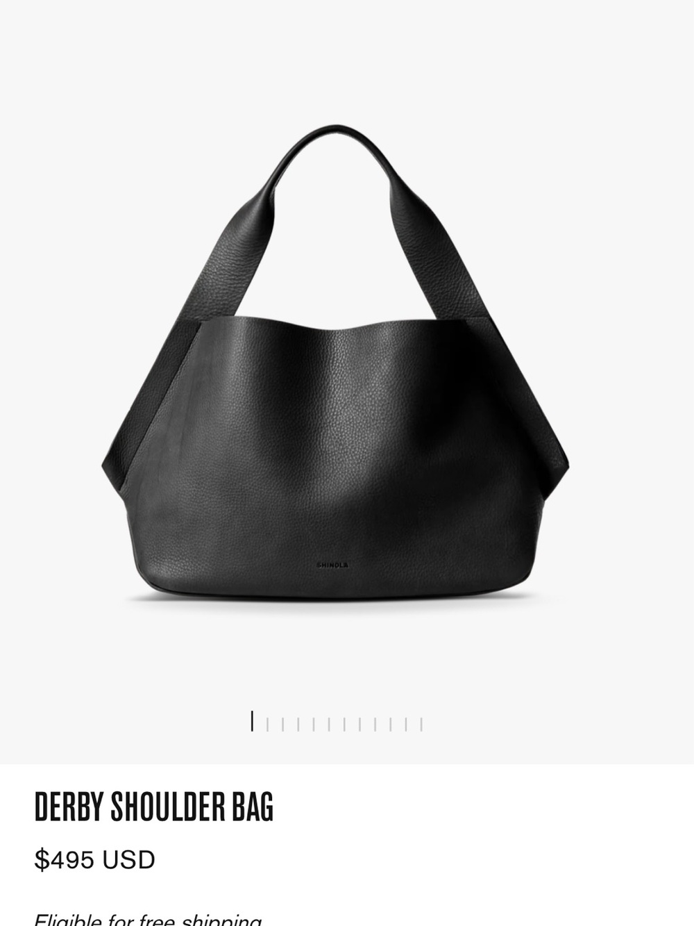 Shinola Derby Shoulder Bag - Black
